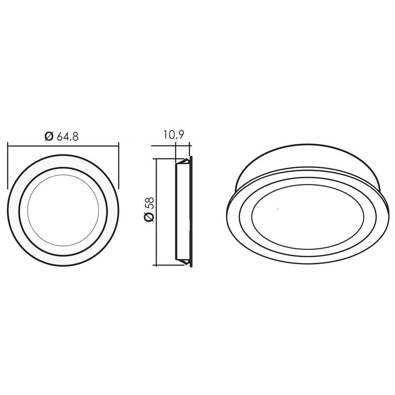 LED Einbaustrahler Chip 58