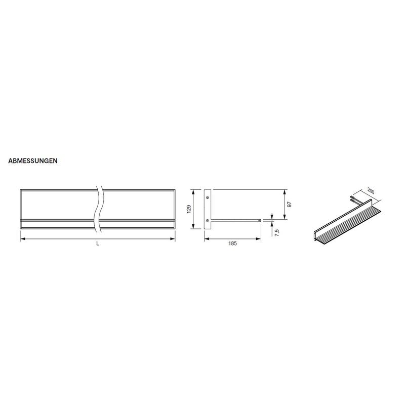 LED Wandboard EMOTION (Edelstahl-Optik)